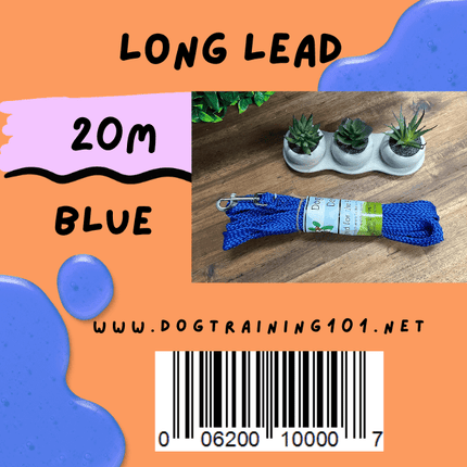 Dogtraining101 Blue 20M Flat Lead   **Discontinued**