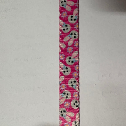 Dogtraining101 Retail Dog Super Store Webbing - Pink Bunny - 15mm