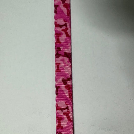 Dogtraining101 Retail Dog Super Store Webbing - Pink Bone Camo - 13mm