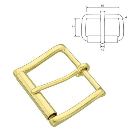 Dogtraining101 Retail Dog Super Store Brass Heavy duty Roller buckle 50mm S