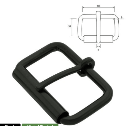 Dogtraining101 Retail Dog Super Store Roller buckle – Black 50mm