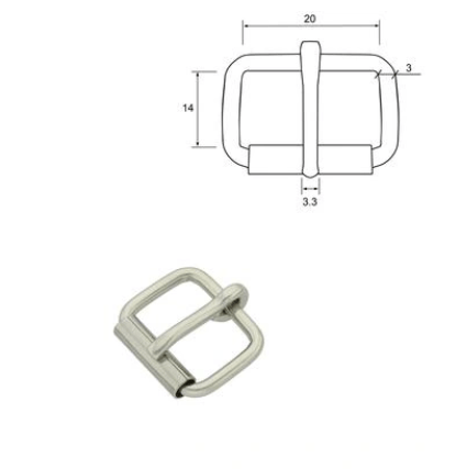 Dogtraining101 Retail Dog Super Store Roller buckle – Stainless Steel 20mm
