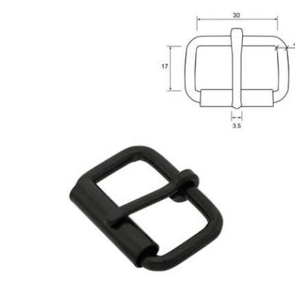 Dogtraining101 Retail Dog Super Store Roller buckle – Black 30mm