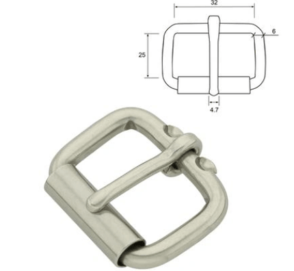 Dogtraining101 Retail Dog Super Store Heavy duty Roller buckle – Stainless Steel 32mm