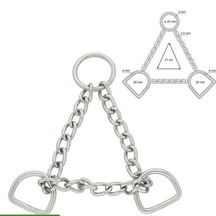 Dogtraining101 Retail Dog Super Store Martingale chain – Chrome Plated 21cm