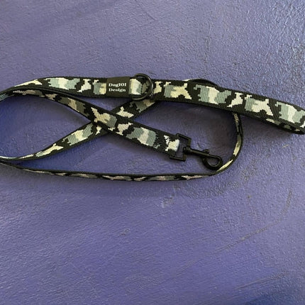 Dogtraining101 Adult Dog Fancy Black Camo 1.5m x 25mm Lead