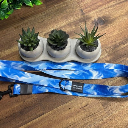 Dogtraining101 Black Adult Dog Fancy Blue Smoke 1.5m x 25mm Lead