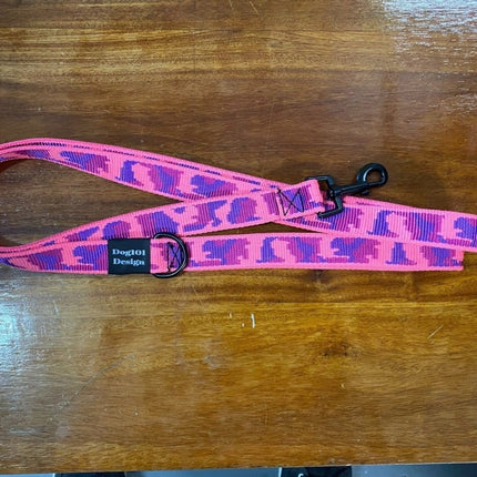 Dogtraining101 Adult Dog Fancy Pink Camo 1.5m x 25mm Lead