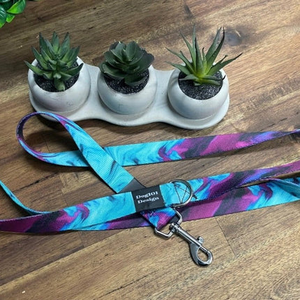 Dogtraining101 Silver Adult Dog Fancy Purple Smoke 1.5m x 25mm Lead