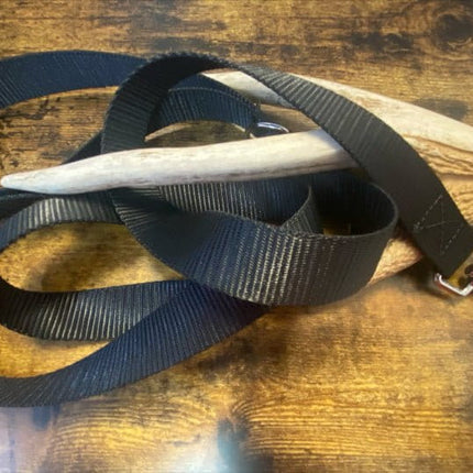 Dogtraining101 Adult Dog Plain Black 1.5m x 25mm Lead