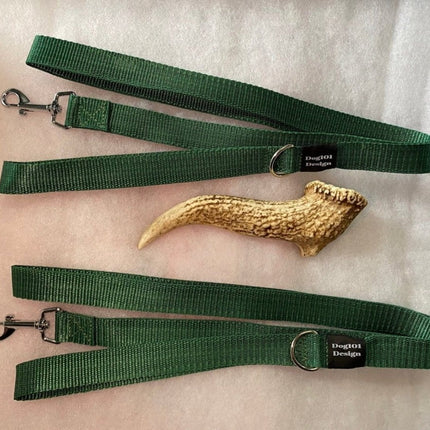 Dogtraining101 Adult Dog Plain Dark Green 1.5m x 25mm Lead