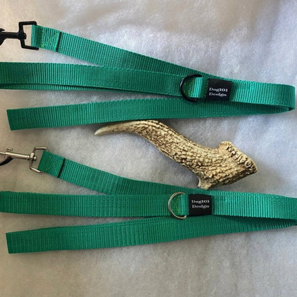 Dogtraining101 Adult Dog Plain Emerald Green 1.5m x 25mm Lead