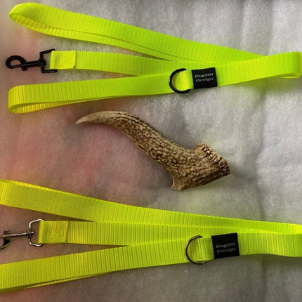 Dogtraining101 Adult Dog Plain Fluro Yellow 1.5m x 25mm Lead