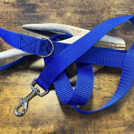 Dogtraining101 Black Adult Dog Plain Royal Blue 1.5m x 25mm Lead