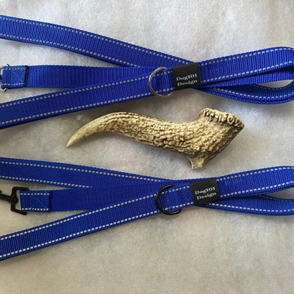 Dogtraining101 Adult Dog Plain Thick Blue Reflective 1.5m x 25mm Lead
