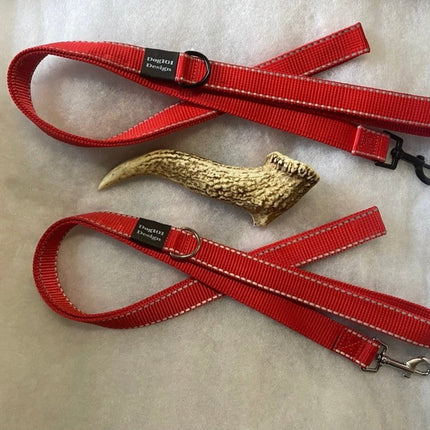 Dogtraining101 Adult Dog Plain Thick Red Reflective 1.5m x 25mm Lead