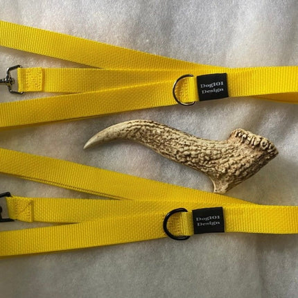 Dogtraining101 Adult Dog Plain Yellow 1.5m x 25mm Lead