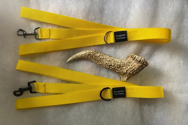 Dogtraining101 Adult Dog Plain Yellow 1.5m x 25mm Lead