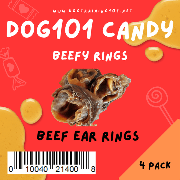 Dogtraining101 4 Pack Beef Ear-Rings
