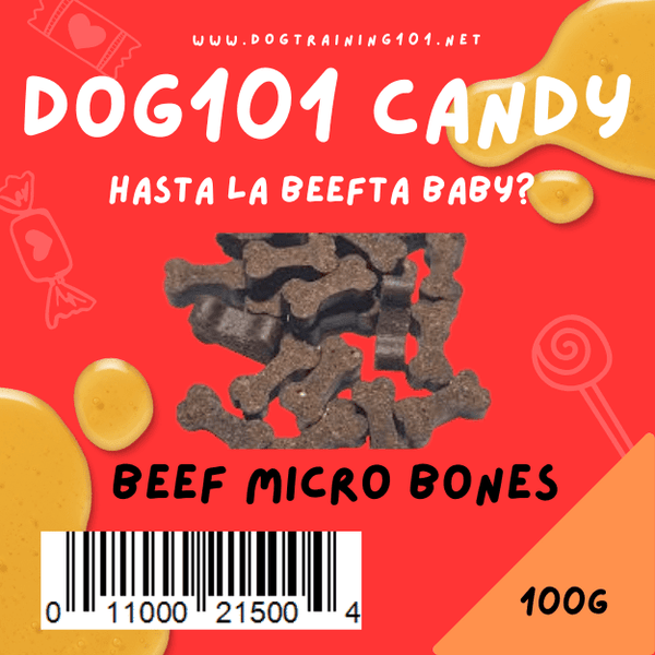 Dogtraining101 100g Beef Micro Bones Training Treats
