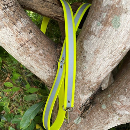Dogtraining101 Black Biothane Reflective Yellow Lead 1.5M