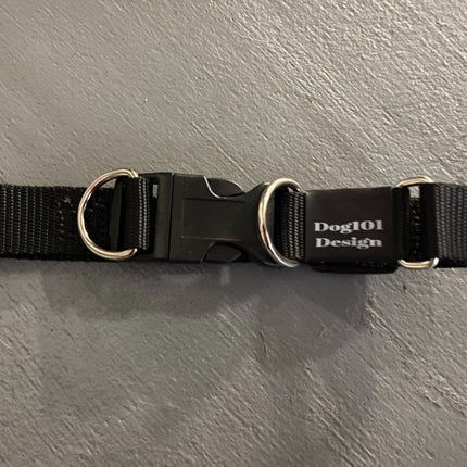Dogtraining101 Black - Black Clip Double Up Collar