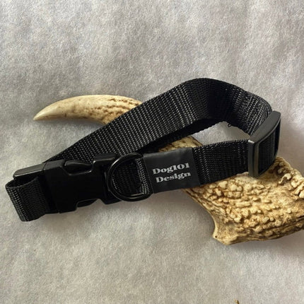 Dogtraining101 Black - Black Clip Plain Collar
