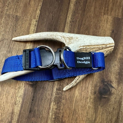 Dogtraining101 Blue - Black Clip Double Up Collar