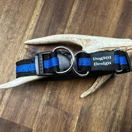 Dogtraining101 Medium Blue/Black - 2 Tone Double Up Collar