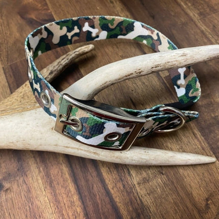 Dogtraining101 Bone Camo Buckle Collar
