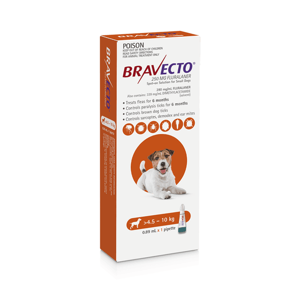 Bravecto Bravecto Spot On For Dogs Orange 4.5 to 10kg