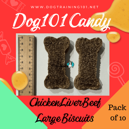 Dogtraining101 Biscuit / Beef and Chicken Chicken Liver Beef - Large Biscuits 10pack