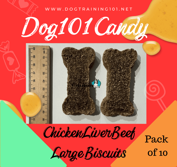 Dogtraining101 Biscuit / Beef and Chicken Chicken Liver Beef - Large Biscuits 10pack