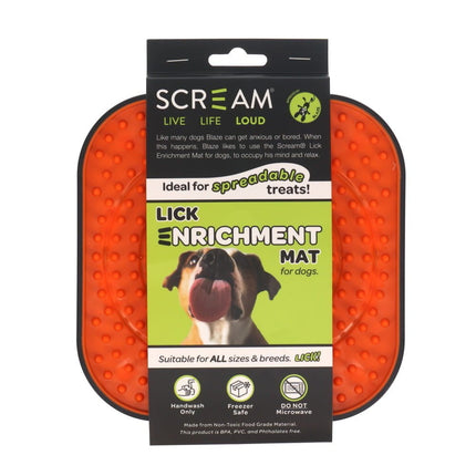 Scream Xtreme Loud Orange Crate Style Scream LICK ENRICHMENT MAT