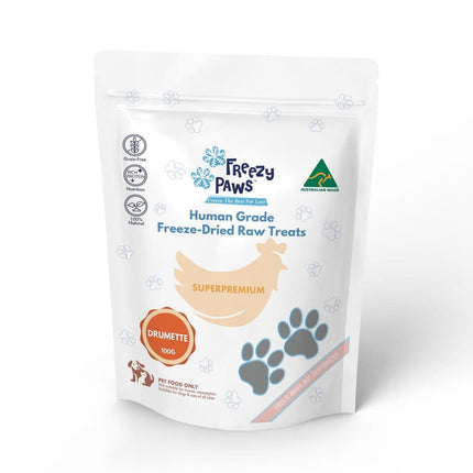 Freezy Paws FREEZY PAWS - freeze dried chicken drumette treats - 100gm