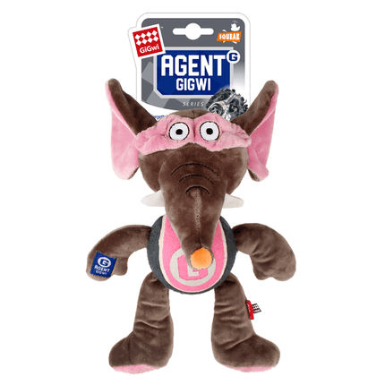 Gigwi Gigwi Agent Elephant Plush With Tennis Ball