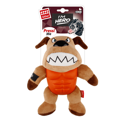 Gigwi Gigwi Im Hero Armour Dog Plush With Squeaker