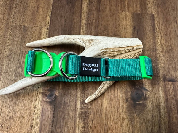 Dogtraining101 Large Green - Green Clip Double Up Collar