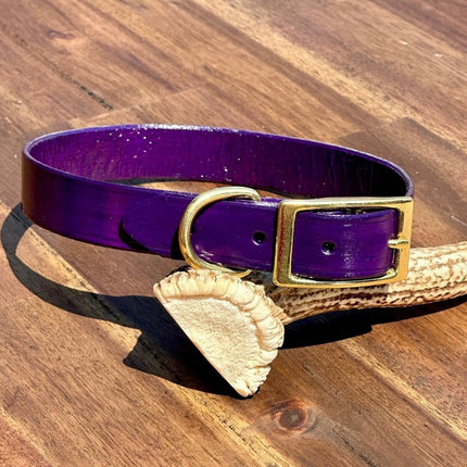 Dogtraining101 Puppy Hand Painted Leather - Dark Purple