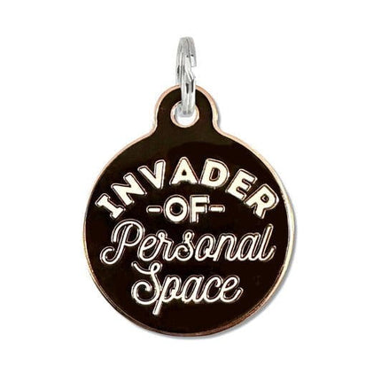 Bad Tags Invader of personal space charm or pet id tag