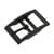 Pet Hardware Collar Buckle Double Bar Collar Buckle - Black