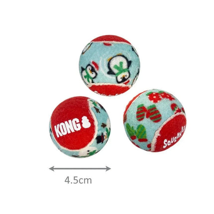 Kong KONG Christmas Air Squeaker Balls Small Dog Toy 6 Pack***