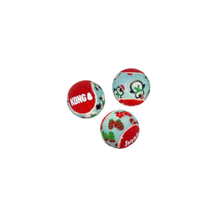 Kong KONG Christmas Air Squeaker Balls Small Dog Toy 6 Pack***
