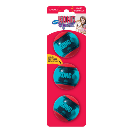 Kong Small KONG Squeezz Action Ball Red