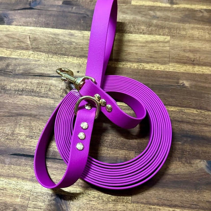 Dogtraining101 Lead 5m Lilac Biothane Beach - Brass Fittings