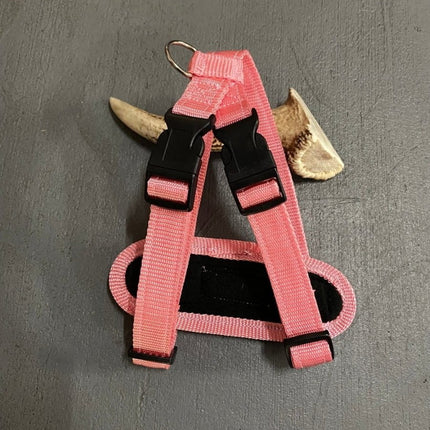 Dogtraining101 Retail Super Store Light Pink Plain-Black Clip-Pink Trim Harness (Medium)