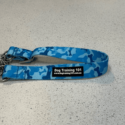 Dogtraining101 Medium Martingale Blue Bone Camo Design