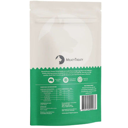 MEATY TREATY MEATY TREATY FREEZE DRIED LAMB HEARTS DOG & CAT 100G