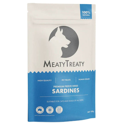 MEATY TREATY MEATY TREATY FREEZE DRIED WHOLE SARDINE DOG & CAT 100G