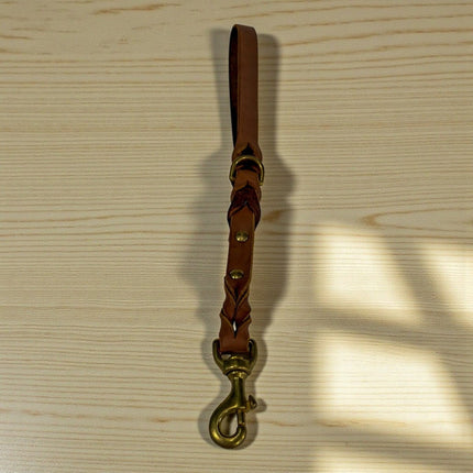 Dogtraining101 Leather 0.43 Metres / Brisbane Tan Natural Leather Lead - Double Braid